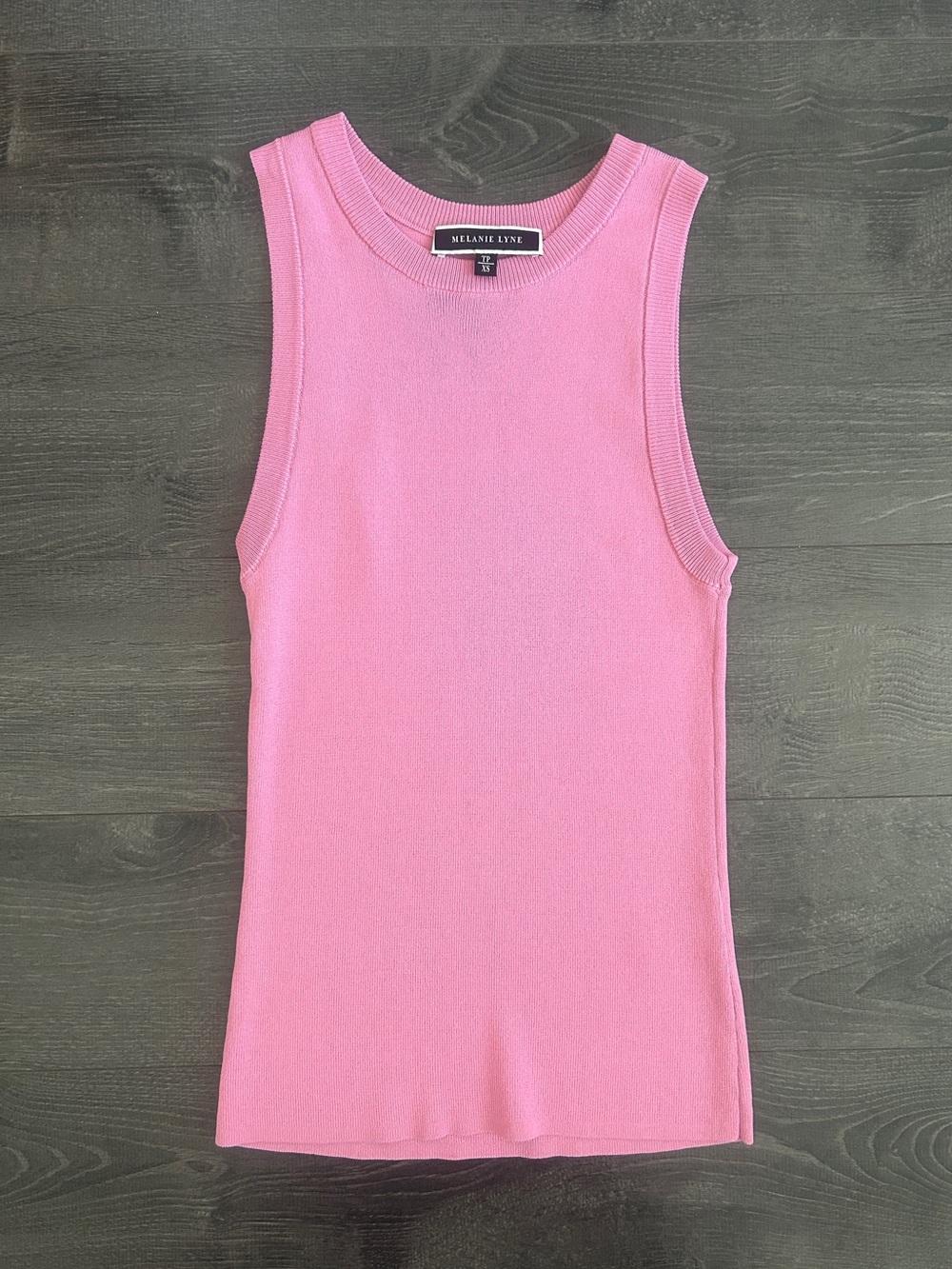 Melanie Lyne Pink Ribbed Tank Top